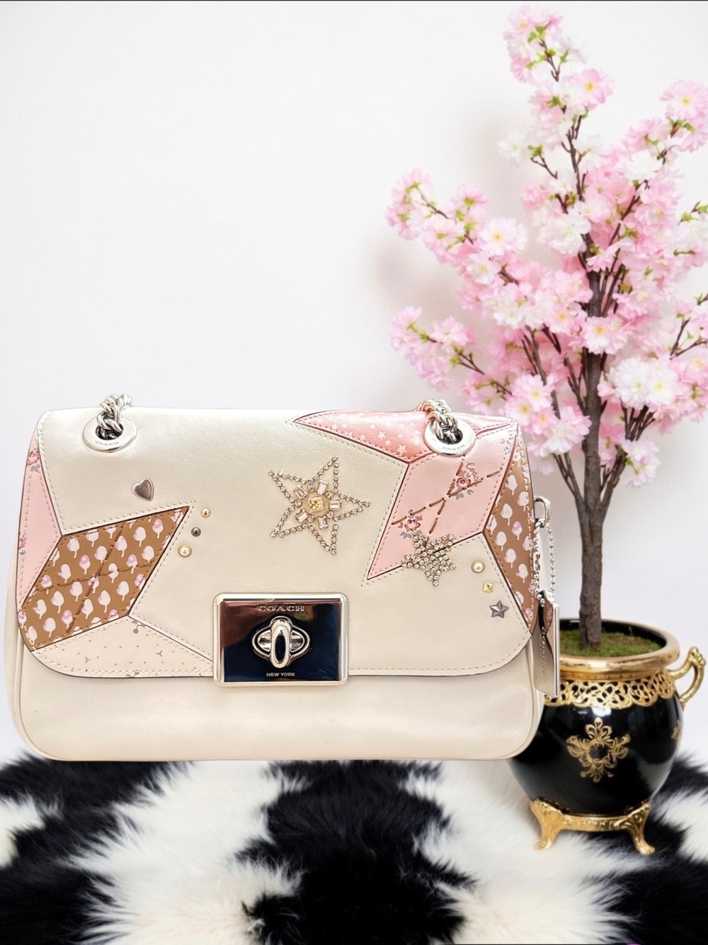 LIMITED EDITION COACH CASSIDY STAR PATCHWORK CROSSBODY NWOT